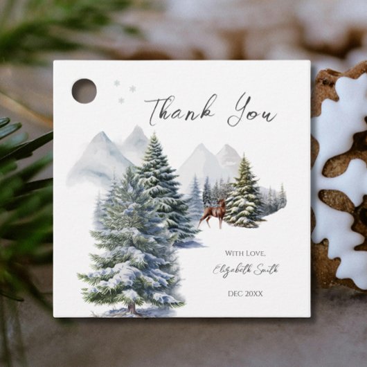 Winter Wonderland Forest Deer Es ist kalt draußen Geschenkanhänger