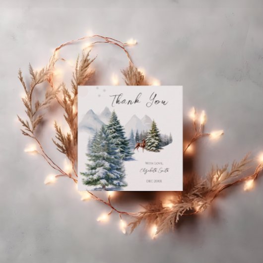 Winter Wonderland Forest Deer Es ist kalt draußen Geschenkanhänger