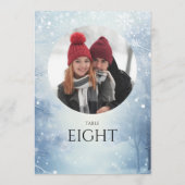 Winter Wonderland Forest Foto Tischnummer (Rückseite)