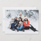 Winter Wonderland Forest Foto Weihnachten (Rückseite)