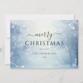 Winter Wonderland Forest Foto Weihnachten (Vorderseite)