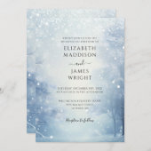 Winter Wonderland Forest QR Code Hochzeit Einladung (Vorne/Hinten)