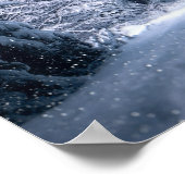 Winter Wonderland Forest Snowfall Poster (Ecke)