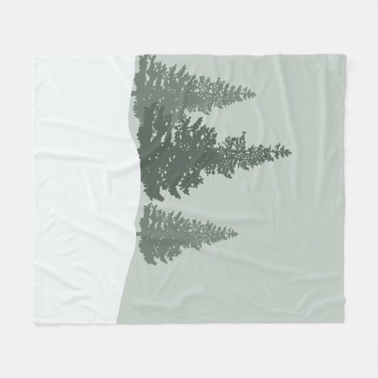 Winter Wonderland Forest Trees Fleecedecke (Vorderseite (Horizontal))