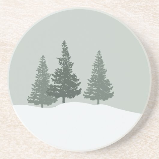 Winter Wonderland Forest Trees Getränkeuntersetzer (Vorne)