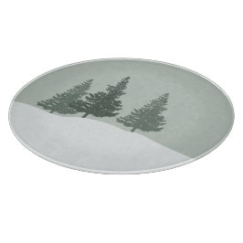 Winter Wonderland Forest Trees Schneidebrett