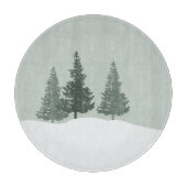 Winter Wonderland Forest Trees Schneidebrett (Vorderseite)