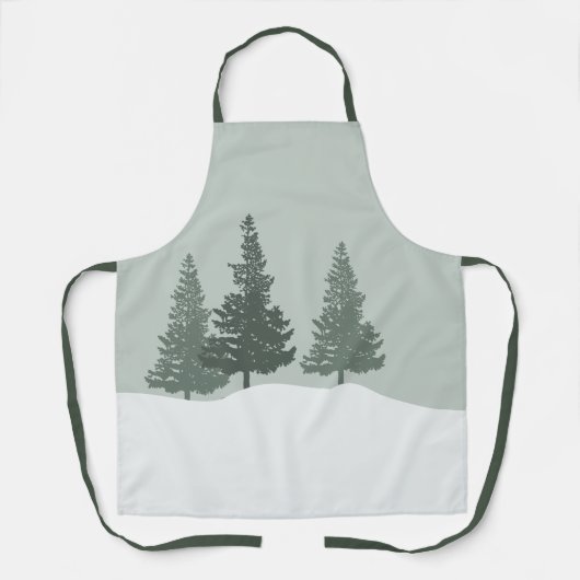 Winter Wonderland Forest Trees Schürze (Vorderseite)