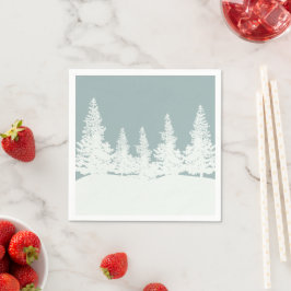 Winter Wonderland Forest Trees Serviette