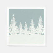 Winter Wonderland Forest Trees Serviette (Vorderseite)