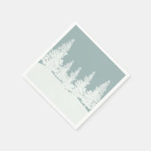 Winter Wonderland Forest Trees Serviette (Ecke)