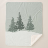 Winter Wonderland Forest Trees Sherpadecke (Vorderseite)