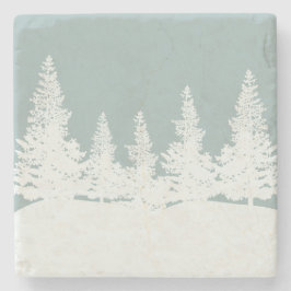 Winter Wonderland Forest Trees Steinuntersetzer