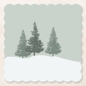 Winter Wonderland Forest Trees Untersetzer (Vorderseite)