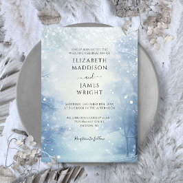 Winter Wonderland Forest Wedding Einladung