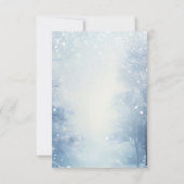 Winter Wonderland Forest Wedding RSVP Karte (Rückseite)