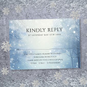 Winter Wonderland Forest Wedding RSVP Karte