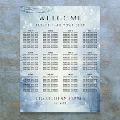 Winter Wonderland Forest Wedding Seating Chart Poster