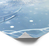 Winter Wonderland Forest Wedding Willkommenszeiche Poster (Ecke)