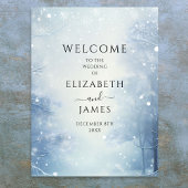Winter Wonderland Forest Wedding Willkommenszeiche Poster