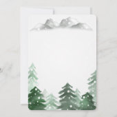 Winter Wonderland Forest Weihnachts-Party Einladung (Rückseite)