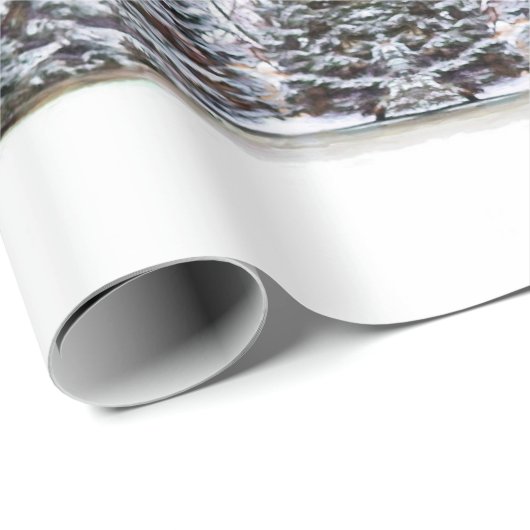 Winter Wonderland Forest Weihnachtskunst oder Geschenkpapier (Rolleneckpunkt)