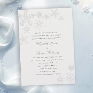 Winter Wonderland Formale Moderne Klassische Hochz Einladung