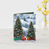 Winter Wonderland Foto & Craft Weihnachtskarte Karte (Gelbe Blume)