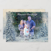 Winter Wonderland Foto Feiertagskarte (Vorne/Hinten)