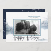 Winter Wonderland Foto Feiertagskarte (Vorne/Hinten)