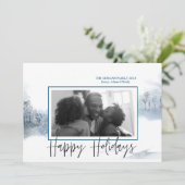 Winter Wonderland Foto Feiertagskarte (Stehend Vorderseite)