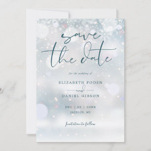 Winter Wonderland Foto Schnee Hochzeit Save The Date