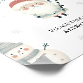 Winter Wonderland Foto Stand Table Sign Poster (Ecke)