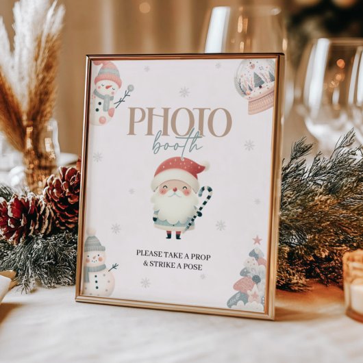 Winter Wonderland Foto Stand Table Sign Poster