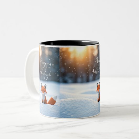 Winter Wonderland Fox Tasse (Vorderseite Links)
