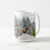 Winter Wonderland Fox / Wildlife Coffee Tasse (VorderseiteRechts)