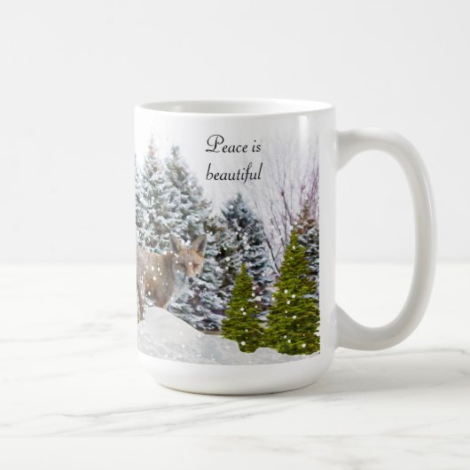 Winter Wonderland Fox / Wildlife Coffee Tasse (Rechts)