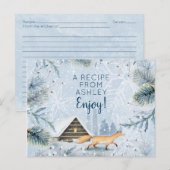 Winter Wonderland Fox Xmas Weihnachts Rezept Karte (Vorne/Hinten)