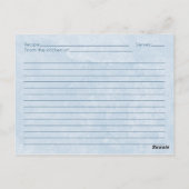 Winter Wonderland Fox Xmas Weihnachts Rezept Karte (Rückseite)