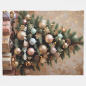 "Winter Wonderland Freude" Fleecedecke (Vorderseite (Horizontal))