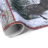 Winter Wonderland Friesen Pferd Geschenkpapier (Rolleneckpunkt)