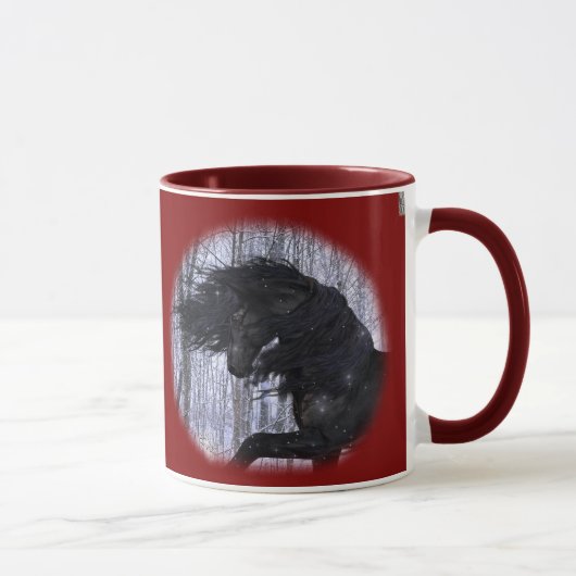Winter Wonderland Friesenpferd Tasse (Rechts)