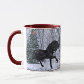 Winter Wonderland Friesenpferd Tasse (Links)