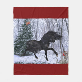 Winter Wonderland Friesian Horse Blanket Fleecedecke
