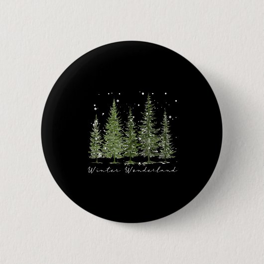 Winter Wonderland Frohe Weihnachten Weihnachten Tr Button (Vorderseite)