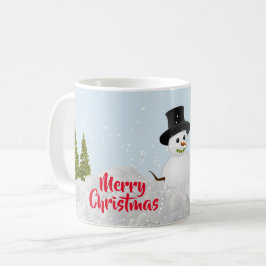 Winter Wonderland Frohe Weihnachtsschneemann Kaffeetasse