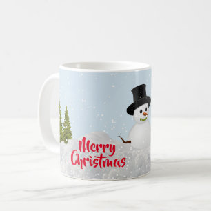 Winter Wonderland Frohe Weihnachtsschneemann Kaffeetasse