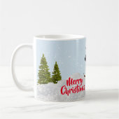 Winter Wonderland Frohe Weihnachtsschneemann Kaffeetasse (Links)