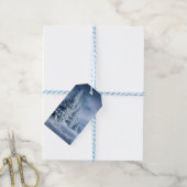 Winter Wonderland Frosted Trees Snowy Forest Geschenkanhänger (Mit Garn)