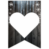 Winter Wonderland Frozen Ice Mr. & Mrs. Wedding Wimpelkette (Zweite Fahne)